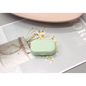 Without Lemons - Mini Lensdoosje met spiegel Mint| 4 delig | Handig voor onderweg | Handig voor in je handtas | Reizen | Musthave| Make-up tas | contactlenzen doosje |lenzenbakje