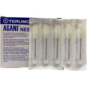 Terumo - Gelaat Steriele Naalden - 19g - 1.1 x 38 mm - Ivoor - Gerstkorrel - Milia - Comedonen - 100 Stuks