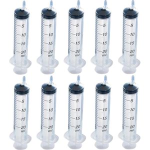 Spuit Zonder Naald - Doseerspuit - Maat aanduiding - Spuiten - Injectie Spuit - 20 ml - 10 Stuks