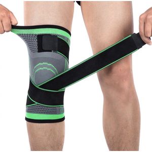 Chibaa - Knie band Groen - Unisex - Knie Versterking - Orthopedische Kniebrace voor Kruisband - Knieband voor meniscus - Kniebeschermer - Knie Brace Patella - Compressie Kniebandage Blessure - Sporten - Bescherming - 1 Stuk - Maat: Large