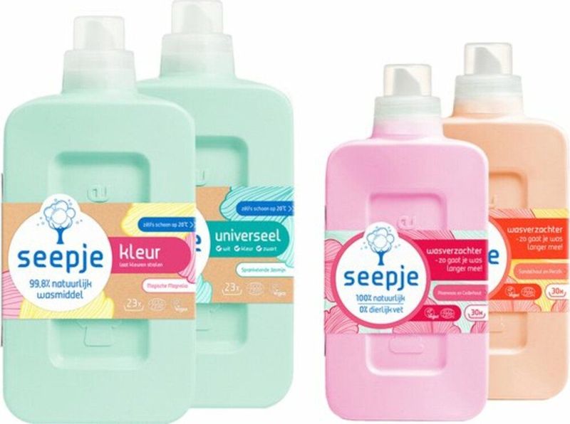 Seepje - Vloeibaar Wasmiddel Universeel - Sprankelende Jasmijn - 1 Liter - 23 Wasbeurten