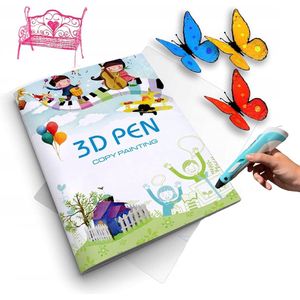 Tekenboekje voor 3D-pen - Hulpmiddel voor tekenen - Kinderen - Sjablonen - Voor alle 3d-pennen