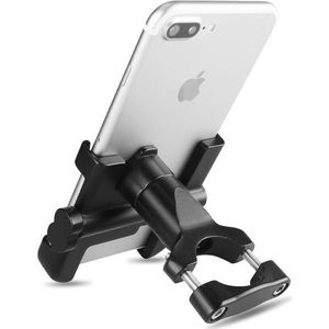 Universele Alumium Telefoon Mount - voor Fiets / Motor - 360° Rotatie - Mobile Mount - Anti-fall - Heavy Duty - Fietsstuur Smartphone Cradle - Waterbestendig - Schokbestendig - voor Motor, Scooter, Boot - Telefoon Breedte 6-10 cm - Rood