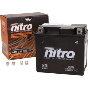 Nitro GEL  accu - 12V 6Ah -  YTZ7S voor scooters (onderhoudsvrij)