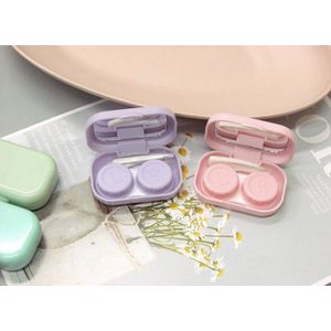 Without Lemons - Mini Lensdoosje met spiegel Paars | 4 delig | Handig voor onderweg | Handig voor in je handtas | Reizen | Musthave| Make-up tas | contactlenzen doosje |lenzenbakje