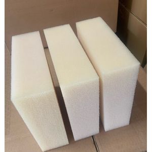 3 sponzen filterschuim - geschikt voor Oase Biotec 5 - 10 - 30 fijn wit