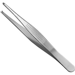 Pincet voor plastische chirurgie bijgewerkte fijne rechte punt met inzetstukken, chirurgisch pincet, roestvrij staal, voor diergeneeskundige chirurgische instrumenten