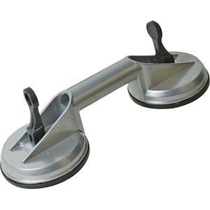 Aluminium Dubbele Glasdrager Tegelzuignap - Vacuüm - 100kg - Handgreep