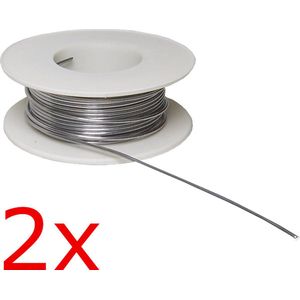 2x Soldeertin Soldeerdraad Ø 1mm 60 gram op rol tin met flux kern
