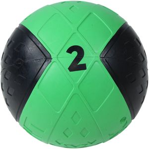 Lifemaxx LMX Medicijn Bal - Medicine Ball - 2 kg - Zwart/Groen