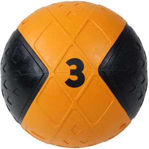 Lifemaxx LMX Medicijn Bal - Medicine Ball - 3 kg - Zwart/Oranje
