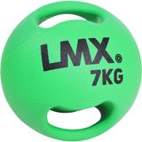 Lifemaxx LMX Medicijn bal - Double Handle Medicine Ball - 7 kg - Groen