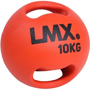 Lifemaxx LMX Medicijn bal - Double Handle Medicine Ball - 10 kg - Rood