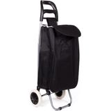 Benson Boodschappentrolley - zwart - 96 x 34 x 21 cm - 40 liter