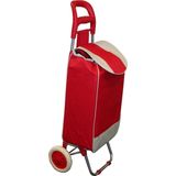 Benson Boodschappentrolley - rood - 96 x 34 x 21 cm - 40 liter