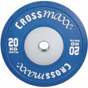 Lifemaxx Crossmaxx Competition Bumper Plate - Halterschijf - Gewichten - 50 mm - 20 kg
