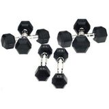 Lifemaxx Crossmaxx Hexagon Dumbbell - 1 x 15 kg