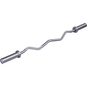 Lifemaxx Olympic EZ Bar Curlstang - Geborsteld Staal - 120 cm