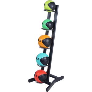 Lifemaxx - LMX1251 - Medicijnballen Opbergerek - Zwart - Geschikt voor 5 Ballen