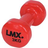 Lifemaxx Vinyl Dumbbellset - Set van 2 x 3 kg - Rood