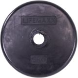 Lifemaxx Rubber Coated Disc - 30 mm - Zwart - 1,25 kg