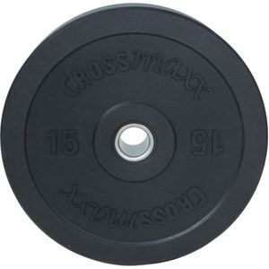 Lifemaxx Hi-Temp Olympische Halterschijf - Bumper Plate - 50 mm - 15 kg - Zwart