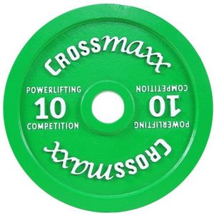 Crossmaxx® Calibrated plate - 10 kg - Groen - Bumperplate