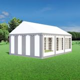Partytent 6x4 PVC - Classic | Grijs / wit