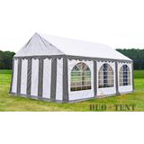 Partytent 6x4 PVC - Premium | Grijs / wit