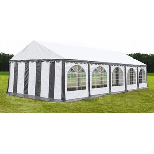 Partytent 10x5 PVC - Premium | Grijs / wit