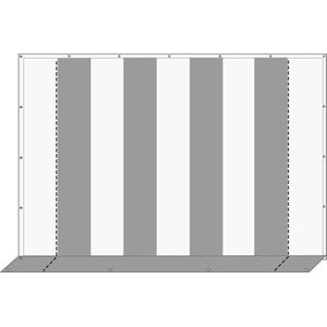 Partytent eindwand 3 meter | Met ritsen | PVC