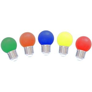 Set van 5 onbreekbare gekleurde ledlampen