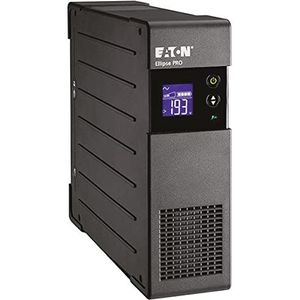 Omvormer Eaton Ellipse PRO 1200 FR - Line Interactive UPS - ELP1200FR - Voeding 1200VA (8 FR-aansluitingen) - Spanningsregeling (AVR) - UPS met display en USB-interface (inclusief USB-kabel) - Zwart