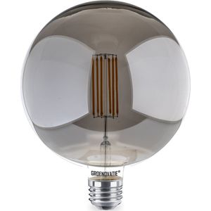 Groenovatie LED Filament G180 - E27 Fitting - Smoke - Globelamp - 8W - Warm Wit - Dimbaar