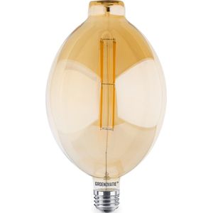 Groenovatie LED Lamp - E27 Fitting - LED Filament BT180 - Goud - Globelamp - 12W - Warm Wit - Dimbaar