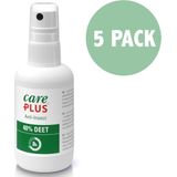 5x Care Plus Deet 40% spray 100 ml - Voordeelverpakking
