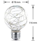 E27 LED G80 Lamp - Extra Warm Wit - 3W - Ø78 x 116 mm