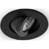 Inbouwspot LED 3W, Rond, Kantelbaar, Aluminium, Dimbaar, Zwart