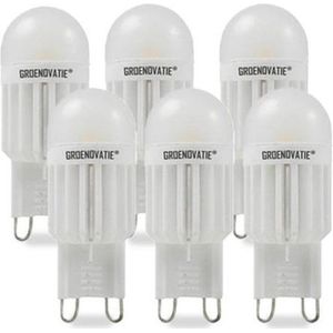 Groenovatie LED Lamp G9 Fitting - 3W - 47x18 mm - Dimbaar - 6-Pack - Warm Wit