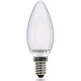 Groenovatie LED Filament Kaarslamp E14 Fitting - 2W - Warm Wit - 6-Pack - Dimbaar - Mat