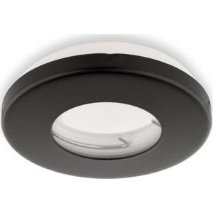 Inbouwspot, Rond, Waterdicht IP54, Ø85 mm, Mat Zwart