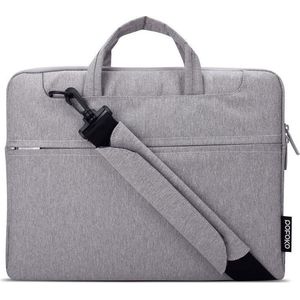 POFOKO 11.6 inch laptoptas met schouderband - Grijs