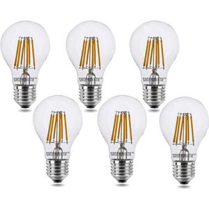 Groenovatie LED Filament Lamp E27 Fitting - 6W - 60x60 mm - Dimbaar - 6-Pack - Extra Warm Wit