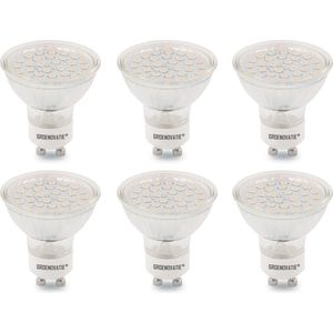 GU10 LEDSpot SMD 3W Warm Wit Dimbaar 6-Pack