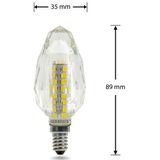 E14 LED Kaarslamp - Warm Wit - Glas - 3W - 270 Lumen