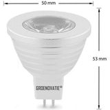 Groenovatie LED Spot GU5.3 / MR16 Fitting - 3W - RGB - 53x50 mm - Dimbaar - Incl. Afstandsbediening