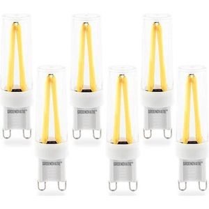 G9 LED Filament Lamp 3W Warm Wit Dimbaar 6-Pack