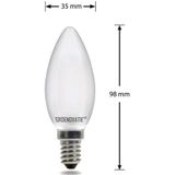 Groenovatie LED Filament Kaarslamp E14 Fitting - 2W - Warm Wit - Dimbaar - Mat