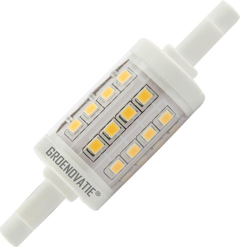 Groenovatie LED Lamp R7S Fitting - 5W - 22x78 Mm - 360º - Dimbaar - Warm Wit
