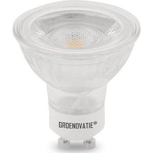 Groenovatie LED Spot GU10 Fitting - 3W - COB - 52x50 mm - Dimbaar - Warm Wit